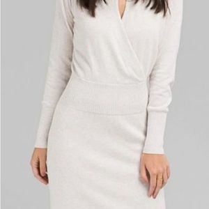 $99 Prana Sonatina dress ivory S keyhole neck, wrap style 100% cotton, small